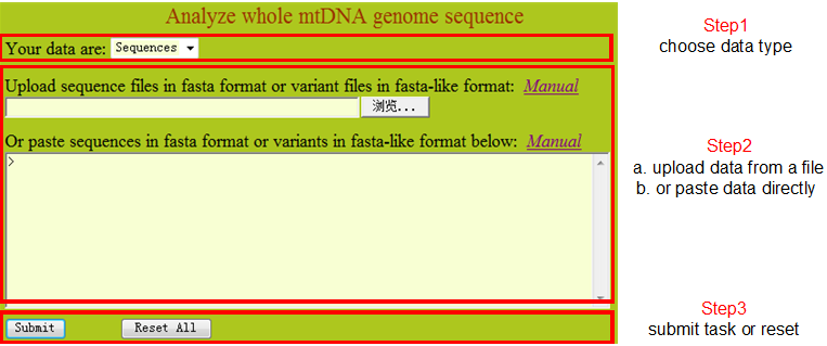 set parameters